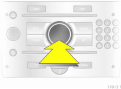 OPEL ZAFIRA II - Sélection avec la commande multifonction - 1