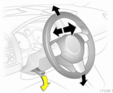 OPEL ZAFIRA II - Éléments de commande   Réglage du volant - 1