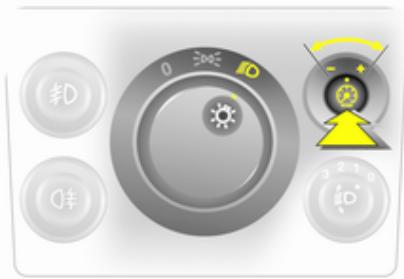 OPEL ZAFIRA II - Commande de l'éclairage du tableau de bord - 1