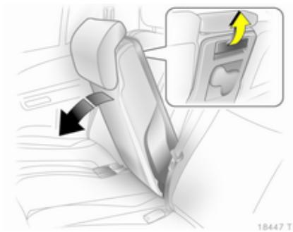 OPEL ZAFIRA II - Rabattre le dossier du siège central de la deuxième rangée - 1