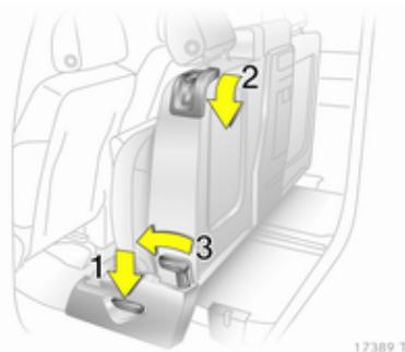 OPEL ZAFIRA II - Abaisser la banquette et la coulisser vers l'avant - 2