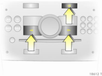 OPEL ZAFIRA II - Sélection avec les boutons de l'Infotainment System - 1