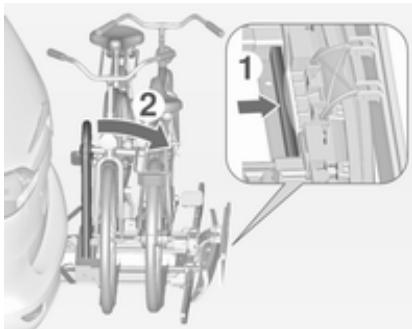 OPEL ZAFIRA TOURER - Rabattre systeme de transport arrriere vers l'arriere - 1