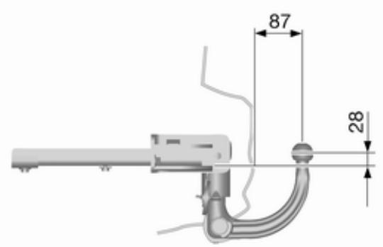 OPEL ZAFIRA TOURER - Dimensions de montage du dispositif d'attelage - 1