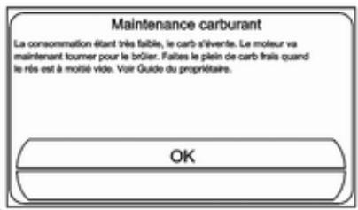 OPEL AMPERA 2012 - Mode de maintenance du carburant - 2