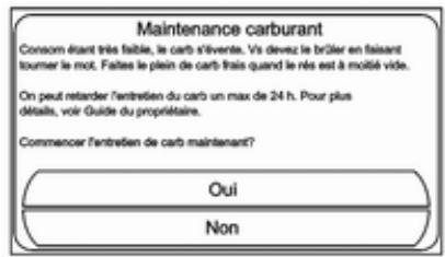 OPEL AMPERA 2012 - Mode de maintenance du carburant - 1