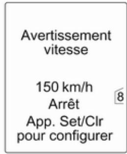 OPEL ASTRA 2012 - Menu d'informations du véhicule - 1