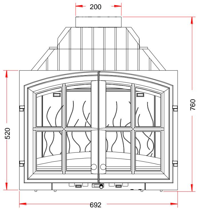 INVICTA FOYER 700 2 PORTES - Caracteristiques suivant EN 13229 : - 2