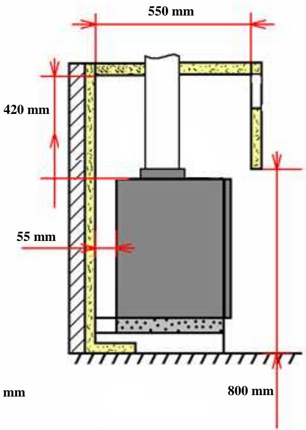 INVICTA FOYER 700 PANORAMIQUE TURBO - Instructions pour l'encastrement de l'appareil. - 2