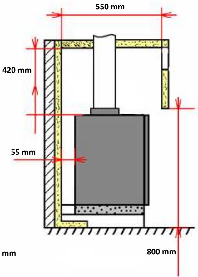 INVICTA INSERT 700 3 VITRES - INSTRUCTIONS POUR L'ENCASTREMENT DE L'APPAREIL. - 5