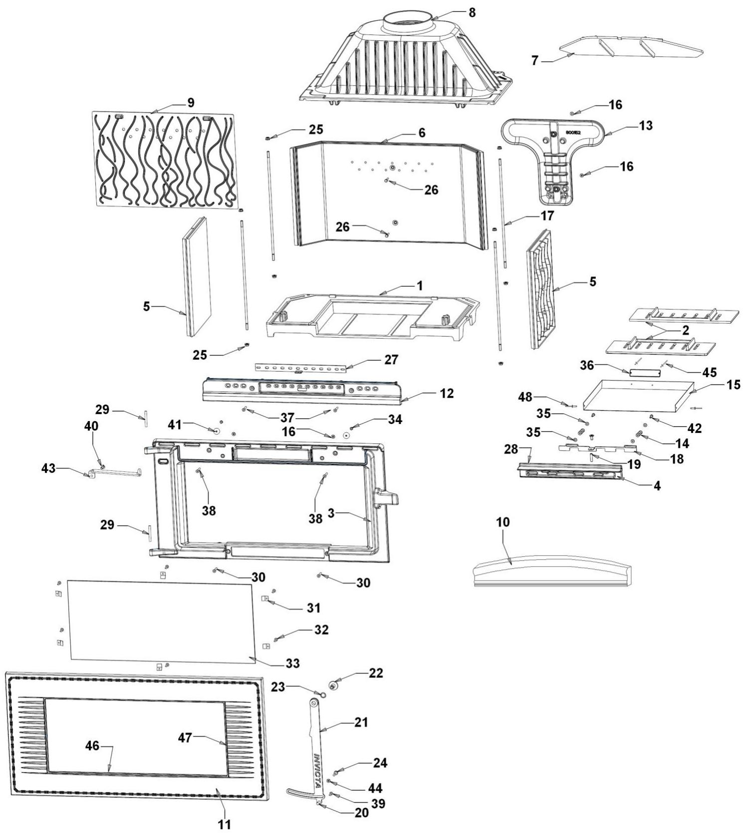 INVICTA 1000 H - INSTRUCTIONS POUR L'ENCASTREMENT DE L'APPAREIL. - 6