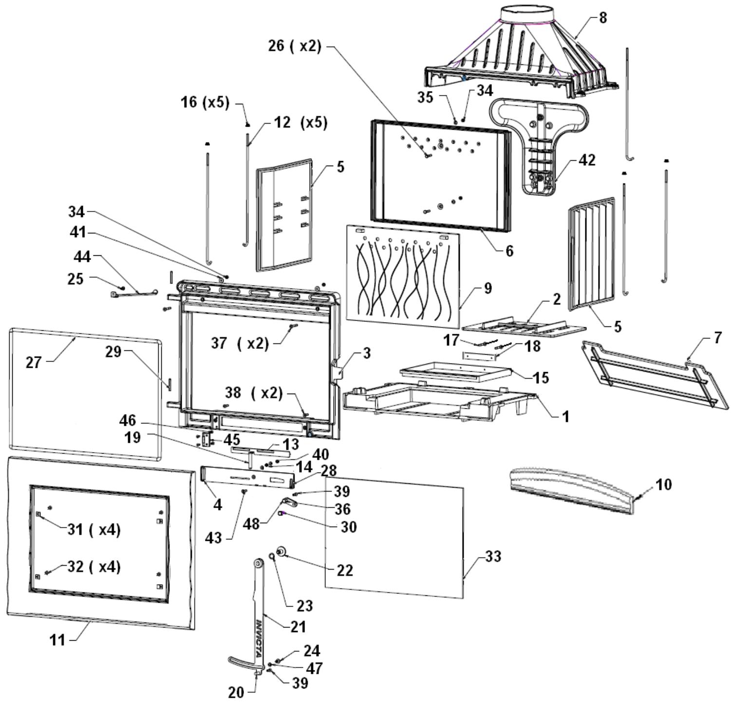 INVICTA 800 ONDE - INSTRUCTIONS POUR L'ENCASTREMENT DE L'APPAREIL. - 5