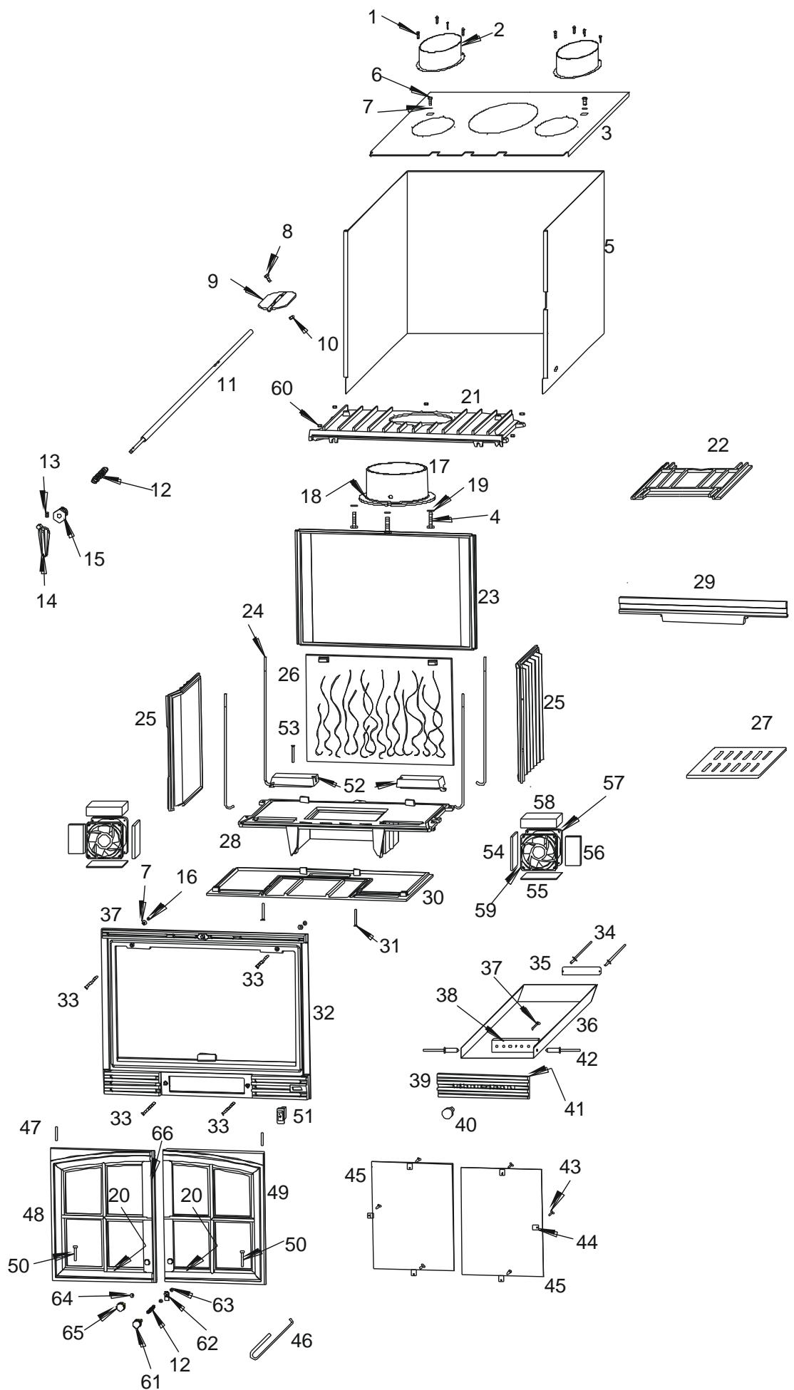INVICTA INSERT 700 2 PORTES - Raccordement électrique de la soufflerie - 1