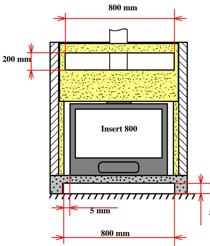 INVICTA INSERT 800 VISION TOTALE TURBO 18 KW - INSTRUCTIONS POUR L'ENCASTREMENT DE L'APPAREIL. - 1