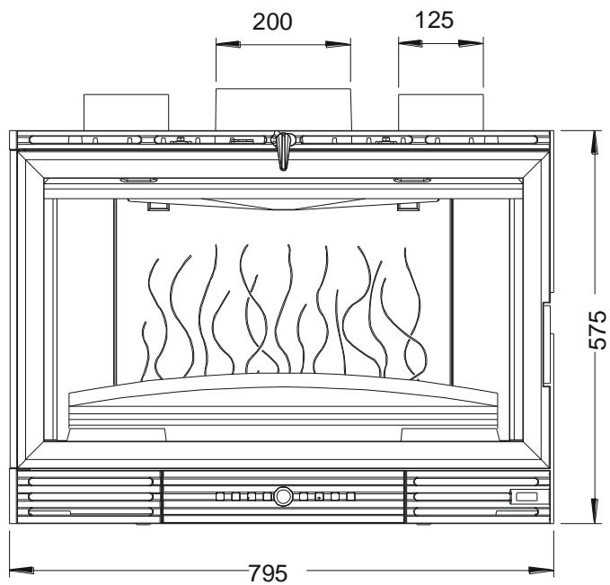INVICTA INSERT 800 VISION TOTALE TURBO 18 KW - Caracteristiques suivant EN 13229 : - 2