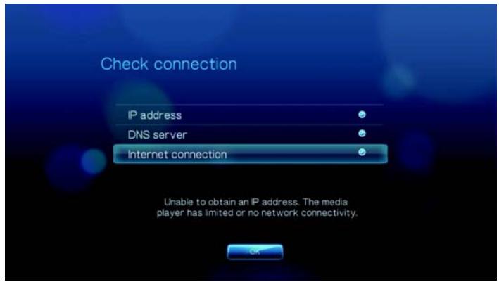 WESTERN DIGITAL WD TV LIVE HD MEDIA PLAYER - Vérification de la connexion réseau - 2
