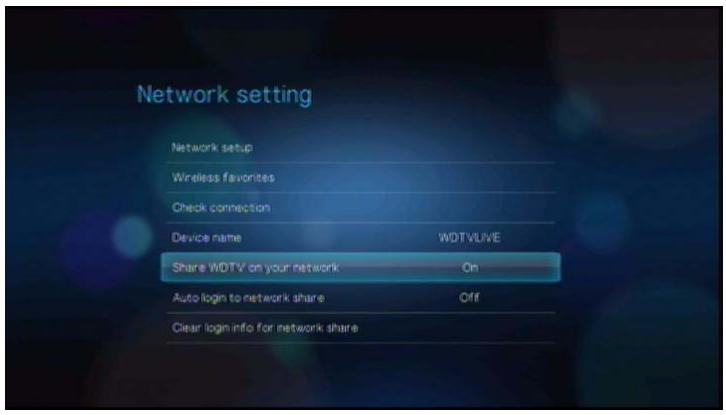 WESTERN DIGITAL WD TV LIVE HD MEDIA PLAYER - Activation du partage de fichier sur le partage en réseau (serveur samba) - 2