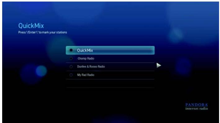WESTERN DIGITAL WD TV LIVE HD MEDIA PLAYER - Rappel des stations pandora - 11