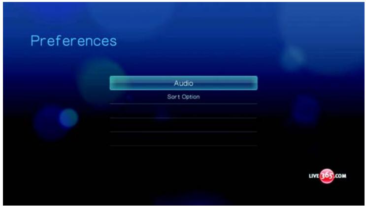 WESTERN DIGITAL WD TV LIVE HD MEDIA PLAYER - Préférences LIVE365 - 2