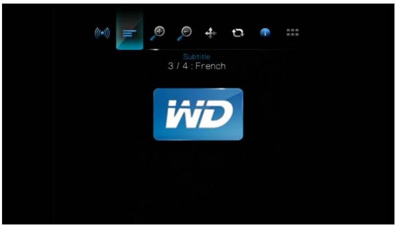 WESTERN DIGITAL WD TV LIVE HD MEDIA PLAYER - Sélectionner des sous-titres - 1