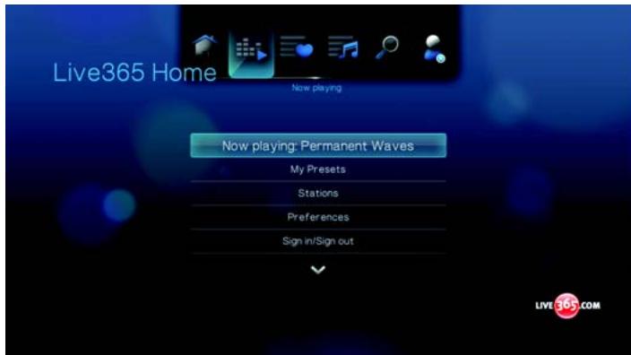 WESTERN DIGITAL WD TV LIVE HD MEDIA PLAYER - Affichage de la station en cours d'écoute - 1