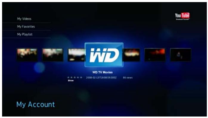 WESTERN DIGITAL WD TV LIVE HD MEDIA PLAYER - Connexion à youtube - 7