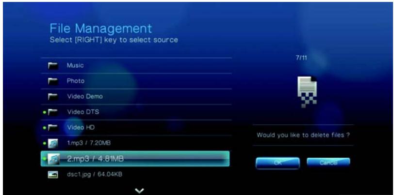 WESTERN DIGITAL WD TV LIVE HD MEDIA PLAYER - Suppression de fichiers - 4