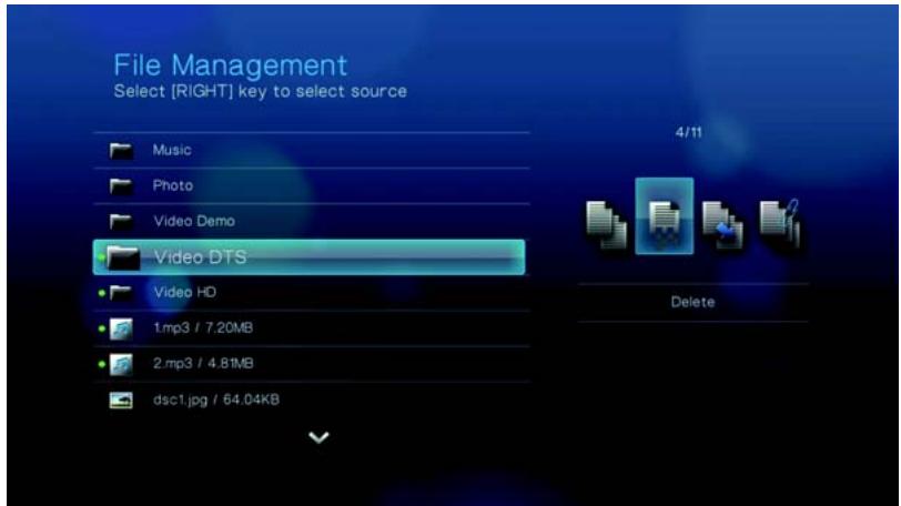 WESTERN DIGITAL WD TV LIVE HD MEDIA PLAYER - Suppression de fichiers - 3