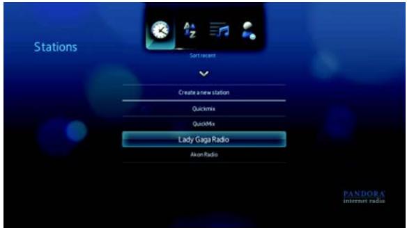 WESTERN DIGITAL WD TV LIVE HD MEDIA PLAYER - Tri des stations pandora - 2