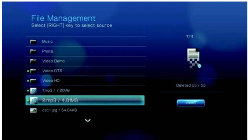 WESTERN DIGITAL WD TV LIVE HD MEDIA PLAYER - Suppression de fichiers - 6
