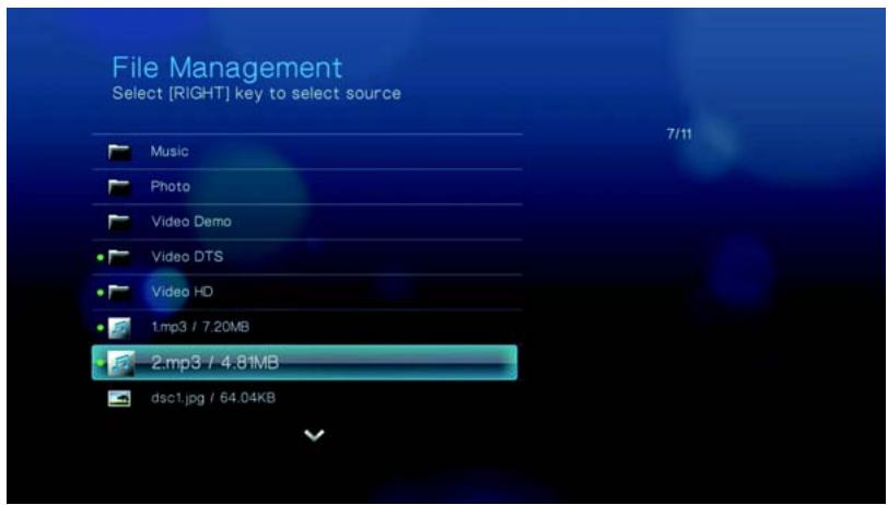 WESTERN DIGITAL WD TV LIVE HD MEDIA PLAYER - Déplacement de fichiers - 1