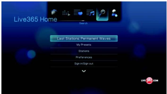 WESTERN DIGITAL TV LIVE - Recherche d'une station Live365 - 1
