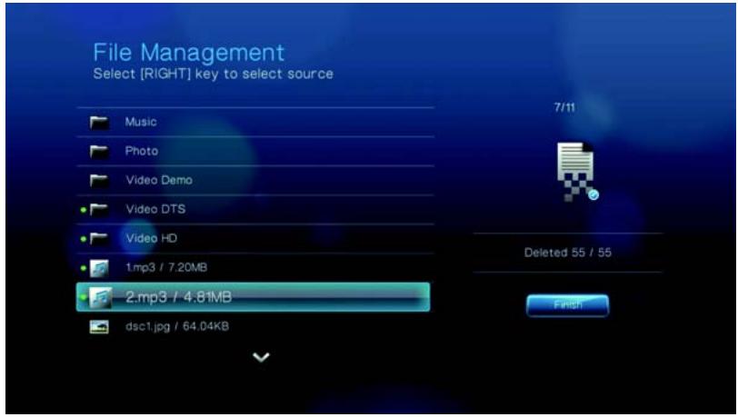 WESTERN DIGITAL TV LIVE - Suppression de fichiers - 7