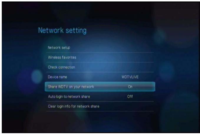 WESTERN DIGITAL TV LIVE - Activation du partage de fichier sur le partage en réseau (serveur Samba) - 2