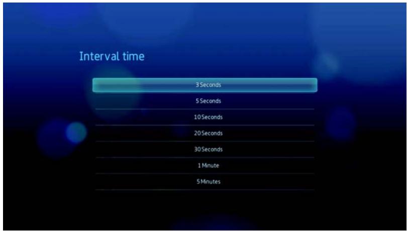 WESTERN DIGITAL TV LIVE - Interval Time (Durée d'affichage) - 1