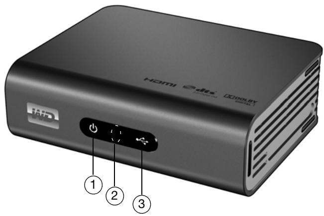 WESTERN DIGITAL TV LIVE - Témoins LED - 1