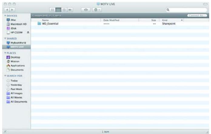 WESTERN DIGITAL TV LIVE - Déplacement de fichiers entre le lecteur multimédia et un ordinateur Mac - 1