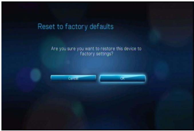 WESTERN DIGITAL TV LIVE - Reset to Factory Defaults (Réinitialissez aux paramètres d'usine par défaut) - 2