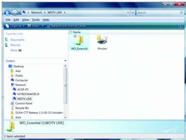 WESTERN DIGITAL TV LIVE - Déplacement de fichiers entre le lecteur multimédia et un ordinateur Windows Vista/Windows 7 - 2