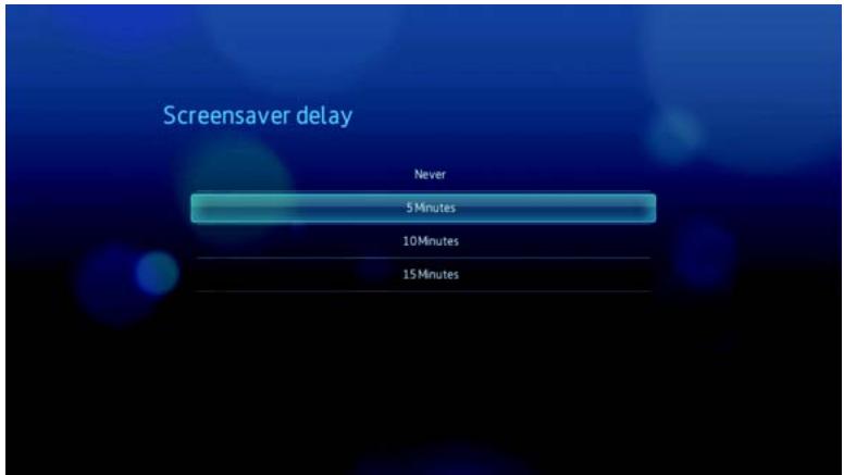WESTERN DIGITAL TV LIVE PLUS - Screensaver Delay (Déclenchement de l'économiseur d'écran) - 1