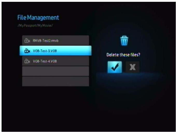WESTERN DIGITAL TV MINI MEDIA PLAYER - Suppression de fichiers - 4