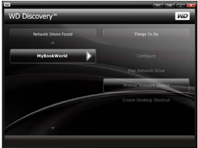 WESTERN DIGITAL MY BOOK WORLD EDITION - Parcourir les partages réseau - 1