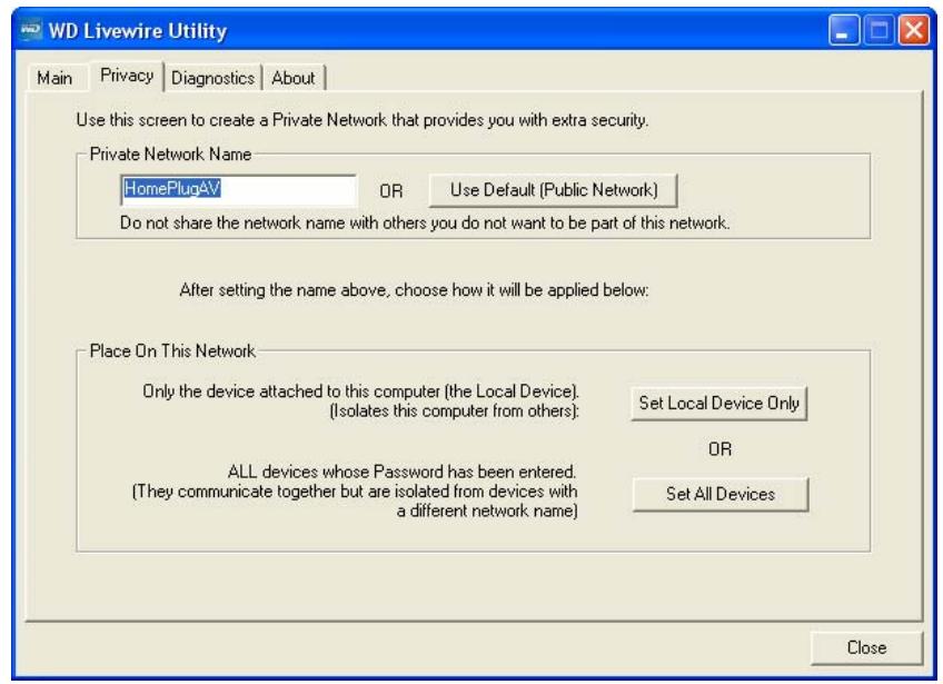 WESTERN DIGITAL WD LIVEWIRE - Confidentialité - 1