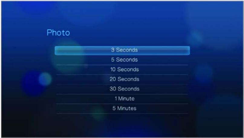 WESTERN DIGITAL WD TV HD MEDIA PLAYER - Interval Time (Durée d'affichage) - 1