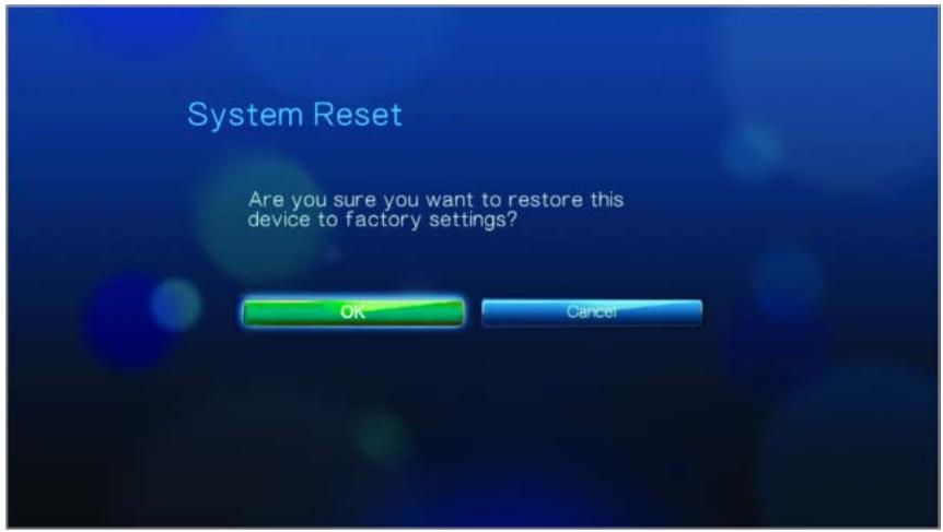 WESTERN DIGITAL WD TV HD MEDIA PLAYER - System Reset (Réinitialisation du système) - 2