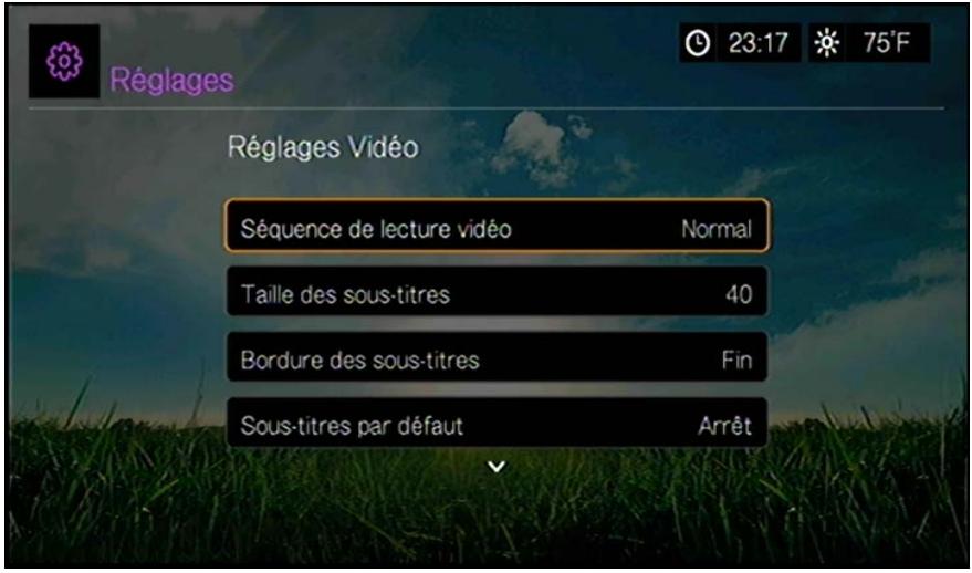 WESTERN DIGITAL WD TV LIVE HUB MEDIA CENTER - Réglages video - 1