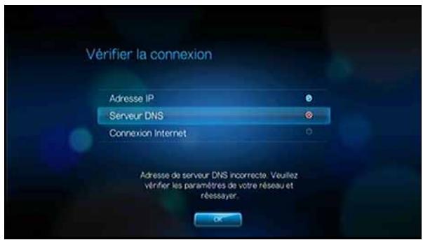WESTERN DIGITAL WD TV LIVE PLUS HD MEDIA PLAYER - Vérification de la connexion réseau - 4