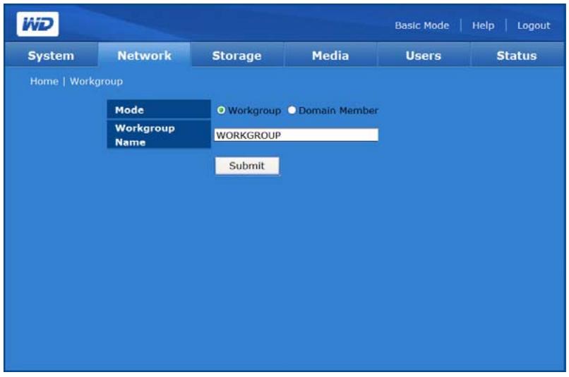 WESTERN DIGITAL WORLD EDITION II - Pour définiir un nom de groupe de travail : - 1