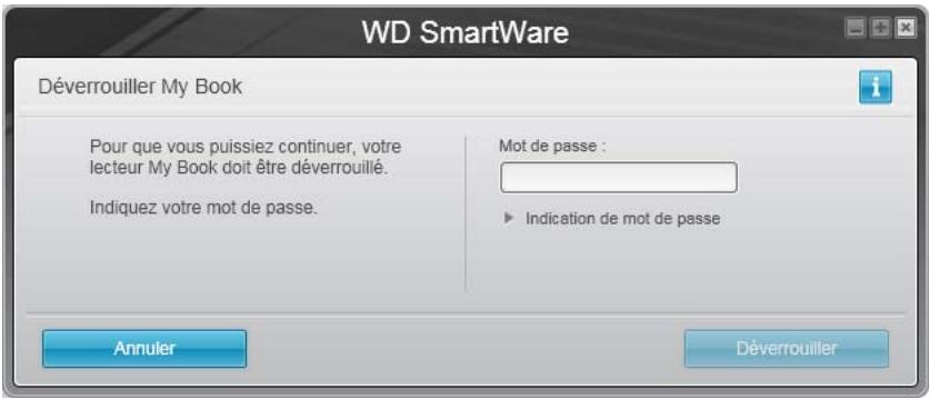 WESTERN DIGITAL MY BOOK ESSENTIAL - Déverrouillage du lecteur avec le logiciel WD SmartWare - 2