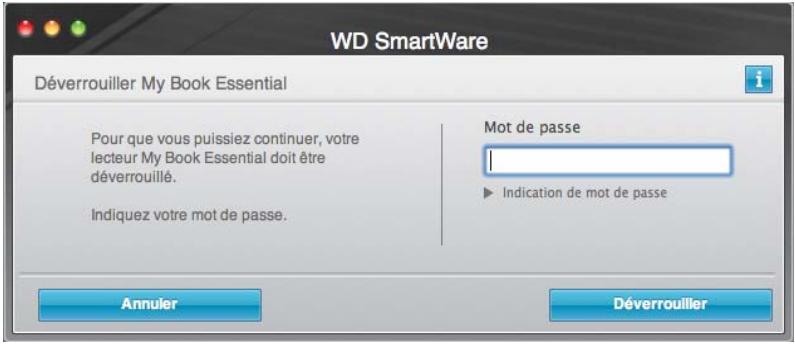 WESTERN DIGITAL MY BOOK ESSENTIAL - Déverrouillage du lecteur avec le logiciel WD SmartWare - 1